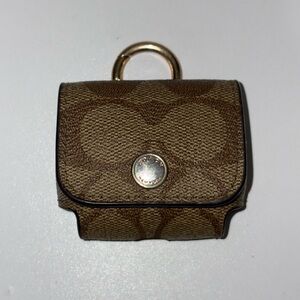 Coach Signature Brown Tan AirPods Case